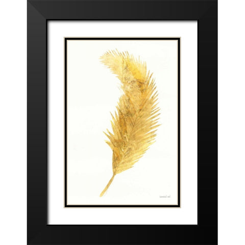 Palms of the Tropics IV Gold Black Modern Wood Framed Art Print with Double Matting by Nai, Danhui