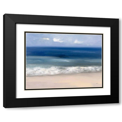 Sand and Sea Black Modern Wood Framed Art Print with Double Matting by Purinton, Julia