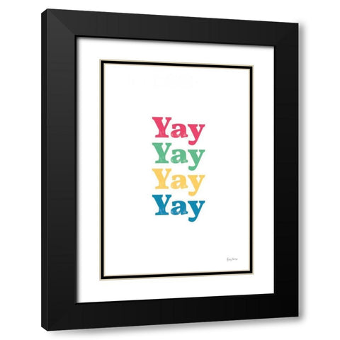 Rainbow Yay Black Modern Wood Framed Art Print with Double Matting by Thorns, Becky