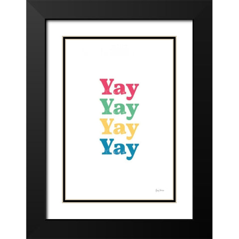 Rainbow Yay Black Modern Wood Framed Art Print with Double Matting by Thorns, Becky
