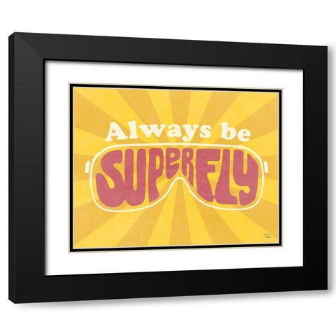 Super Fly I Black Modern Wood Framed Art Print with Double Matting by June, Dina