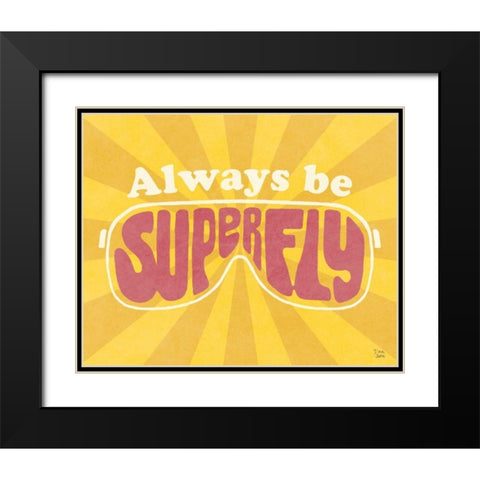 Super Fly I Black Modern Wood Framed Art Print with Double Matting by June, Dina