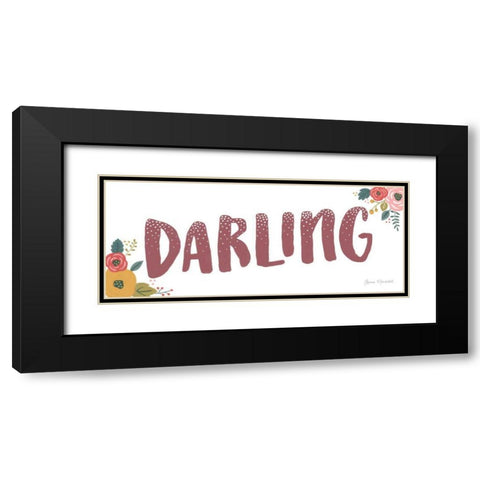 Darling Black Modern Wood Framed Art Print with Double Matting by Marshall, Laura