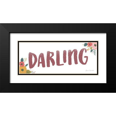 Darling Black Modern Wood Framed Art Print with Double Matting by Marshall, Laura