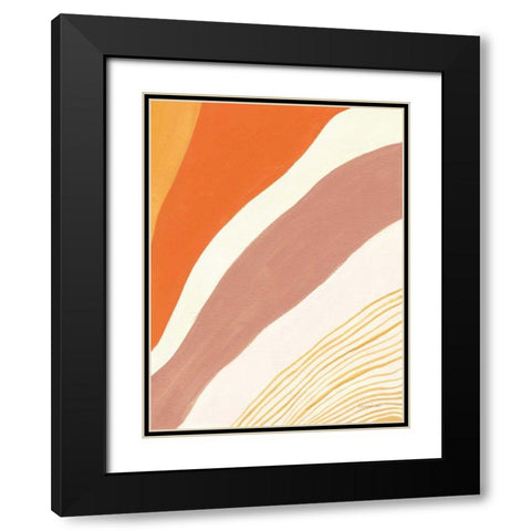 Retro Abstract IV Bright Black Modern Wood Framed Art Print with Double Matting by Nai, Danhui