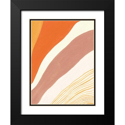 Retro Abstract IV Bright Black Modern Wood Framed Art Print with Double Matting by Nai, Danhui