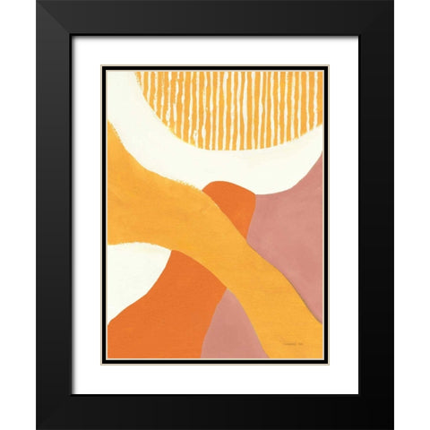 Retro Abstract VI Bright Black Modern Wood Framed Art Print with Double Matting by Nai, Danhui
