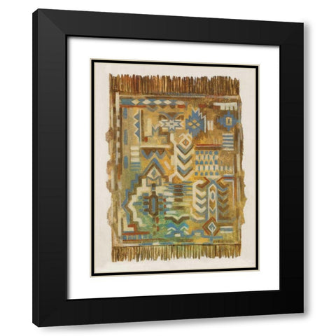 Global Fragments I Black Modern Wood Framed Art Print with Double Matting by Vassileva, Silvia
