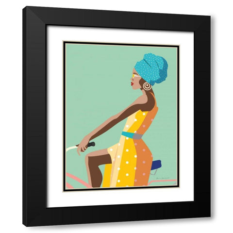 Summer Girl II Black Modern Wood Framed Art Print with Double Matting by Escalante, Omar