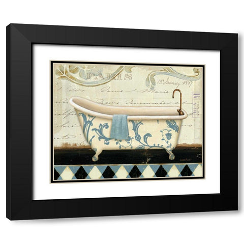 Marche de Fleurs Bath I Black Modern Wood Framed Art Print with Double Matting by Audit, Lisa