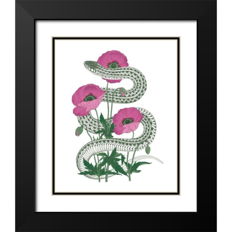 Natural Beauty II Pink Flower Black Modern Wood Framed Art Print with Double Matting by Wild Apple Portfolio