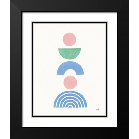 Minimalist Boho I Pastel Black Modern Wood Framed Art Print with Double Matting by Hershey, Moira