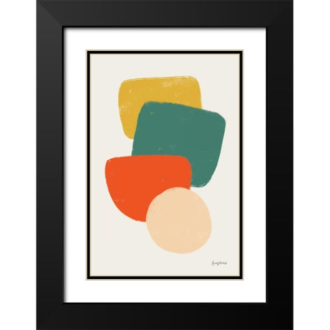 Eclectic II Black Modern Wood Framed Art Print with Double Matting by Thorns, Becky