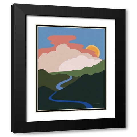 Hills and Valleys I Black Modern Wood Framed Art Print with Double Matting by Miller, Sara Zieve
