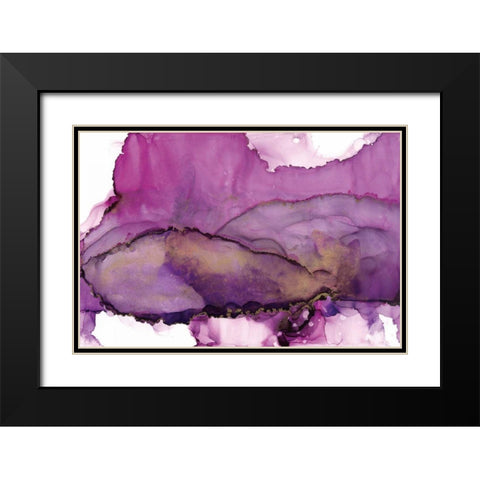 Violet Black Modern Wood Framed Art Print with Double Matting by Paschke, Chris