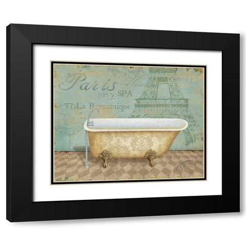 Voyage Romantique Bath I Black Modern Wood Framed Art Print with Double Matting by Brissonnet, Daphne