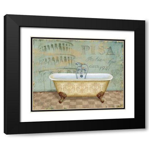 Voyage Romantique Bath II Black Modern Wood Framed Art Print with Double Matting by Brissonnet, Daphne