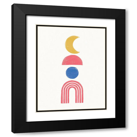 Minimalist Boho II Bright Black Modern Wood Framed Art Print with Double Matting by Hershey, Moira