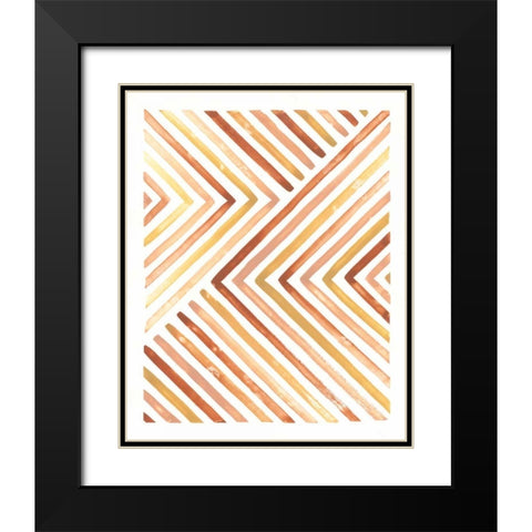 Desert Sunset I Black Modern Wood Framed Art Print with Double Matting by Marshall, Laura