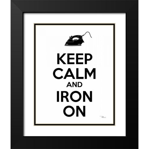 Laundry On II BW Black Modern Wood Framed Art Print with Double Matting by Pela Studio