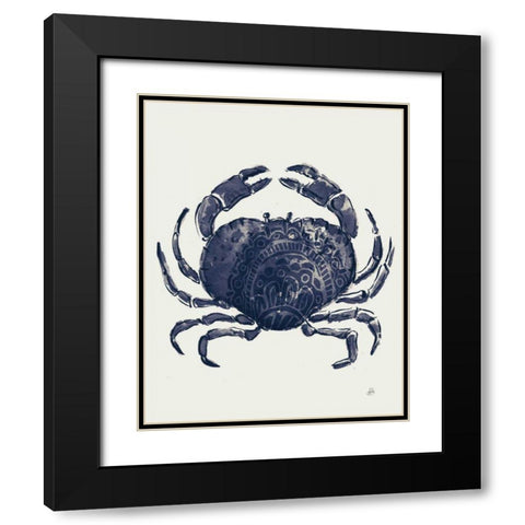 Ocean Finds II Navy Black Modern Wood Framed Art Print with Double Matting by Brissonnet, Daphne