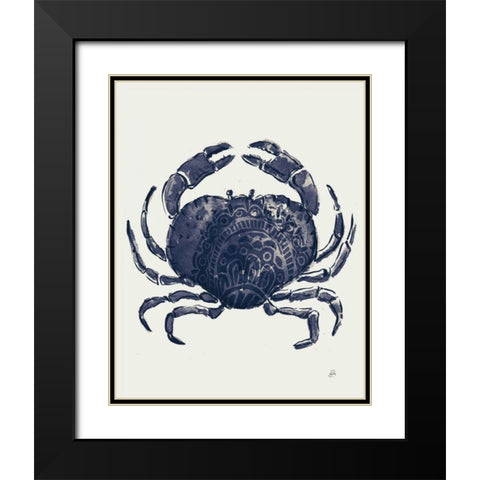 Ocean Finds II Navy Black Modern Wood Framed Art Print with Double Matting by Brissonnet, Daphne