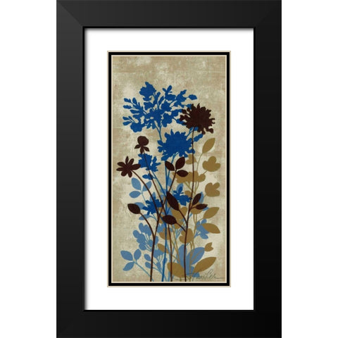 Spring Bouquet II on Tan Black Modern Wood Framed Art Print with Double Matting by Vassileva, Silvia