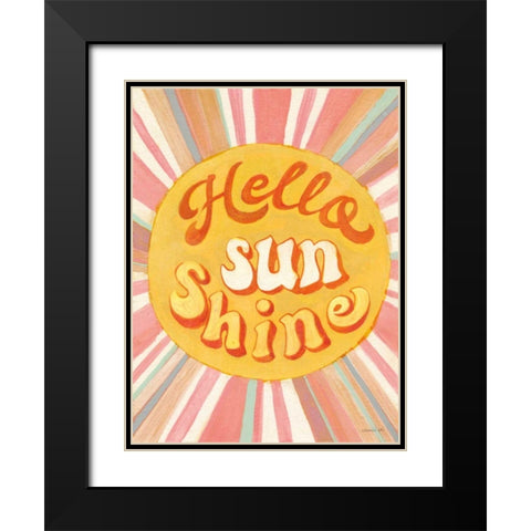 Hello Sunshine Black Modern Wood Framed Art Print with Double Matting by Nai, Danhui