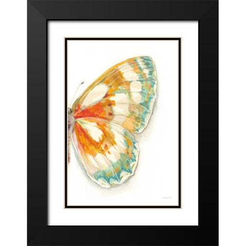 Fragile Wings IV Black Modern Wood Framed Art Print with Double Matting by Nai, Danhui