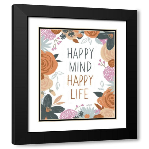 Happy Thoughts I Black Modern Wood Framed Art Print with Double Matting by Tavoletti, Anne