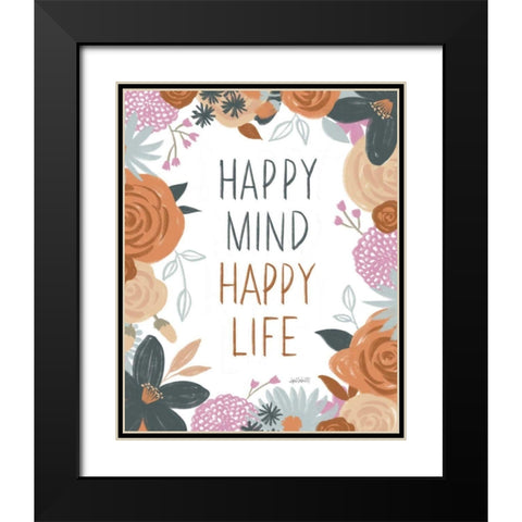 Happy Thoughts I Black Modern Wood Framed Art Print with Double Matting by Tavoletti, Anne