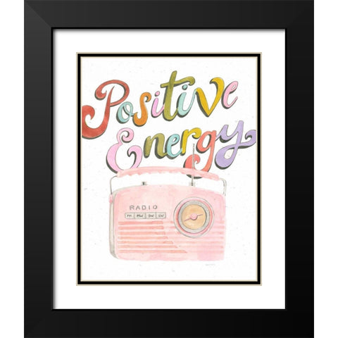 Retro Vibes I Black Modern Wood Framed Art Print with Double Matting by Jackson, Jenaya