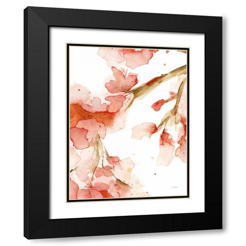 Blossoms I Black Modern Wood Framed Art Print with Double Matting by Pete, Katrina