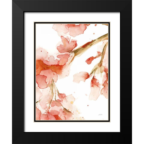 Blossoms I Black Modern Wood Framed Art Print with Double Matting by Pete, Katrina
