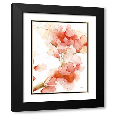 Blossoms II Black Modern Wood Framed Art Print with Double Matting by Pete, Katrina