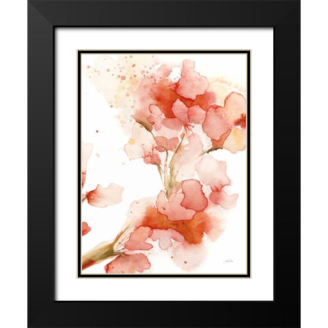 Blossoms II Black Modern Wood Framed Art Print with Double Matting by Pete, Katrina