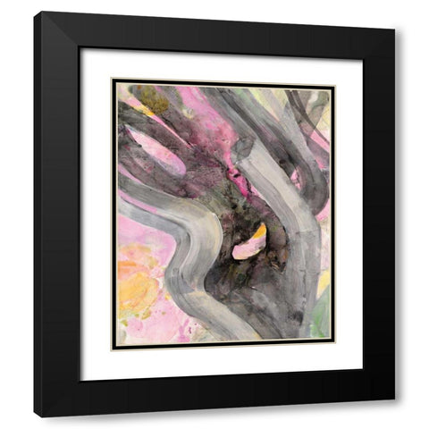 Branching Out II Black Modern Wood Framed Art Print with Double Matting by Hristova, Albena