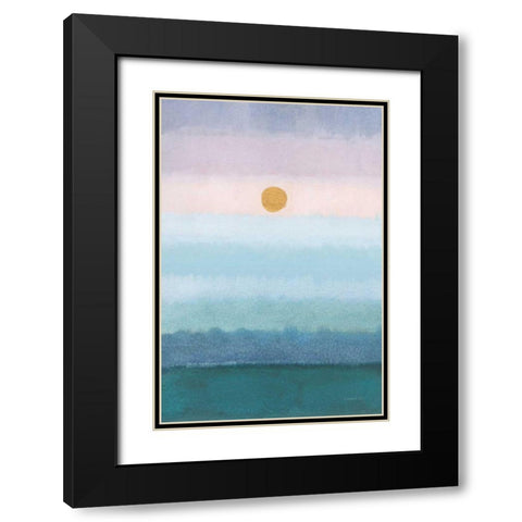 Rising and Setting Black Modern Wood Framed Art Print with Double Matting by Nai, Danhui