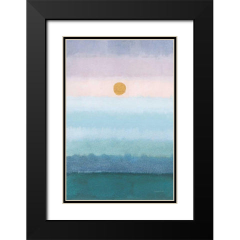 Rising and Setting Black Modern Wood Framed Art Print with Double Matting by Nai, Danhui