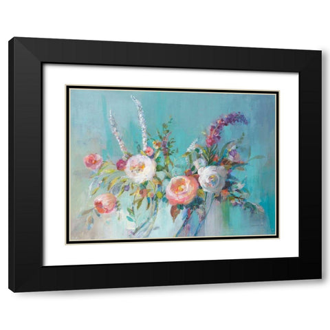 Avalon Blooms Black Modern Wood Framed Art Print with Double Matting by Nai, Danhui
