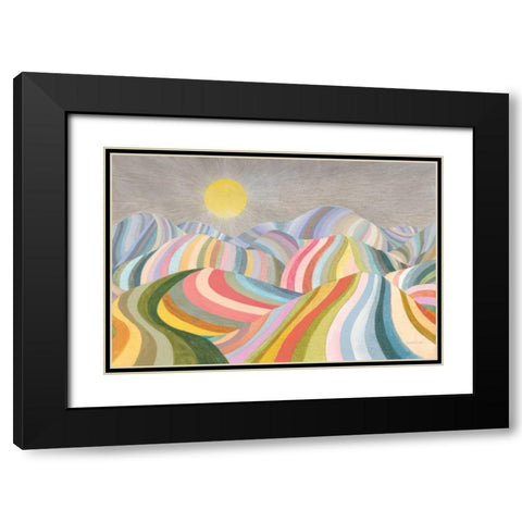 The Hills Roll On Black Modern Wood Framed Art Print with Double Matting by Nai, Danhui