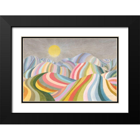 The Hills Roll On Black Modern Wood Framed Art Print with Double Matting by Nai, Danhui