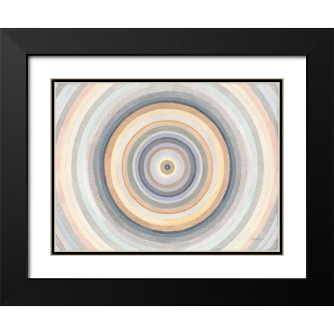 A Peaceful Center Black Modern Wood Framed Art Print with Double Matting by Nai, Danhui