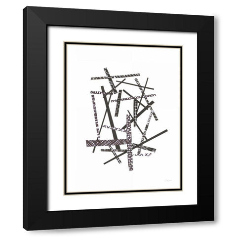 Pick Up Sticks II Black Modern Wood Framed Art Print with Double Matting by Prahl, Courtney