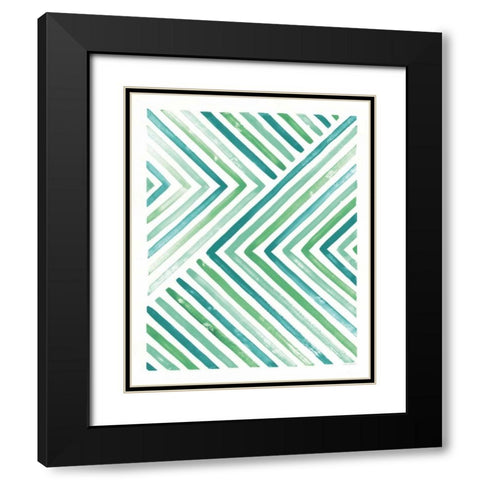 Sea Glass Sunset I Black Modern Wood Framed Art Print with Double Matting by Marshall, Laura