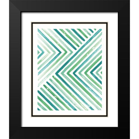Sea Glass Sunset I Black Modern Wood Framed Art Print with Double Matting by Marshall, Laura