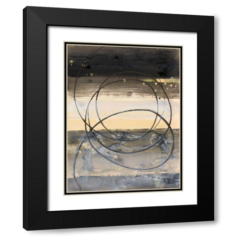 Horizon Balance I Light Black Modern Wood Framed Art Print with Double Matting by Hristova, Albena