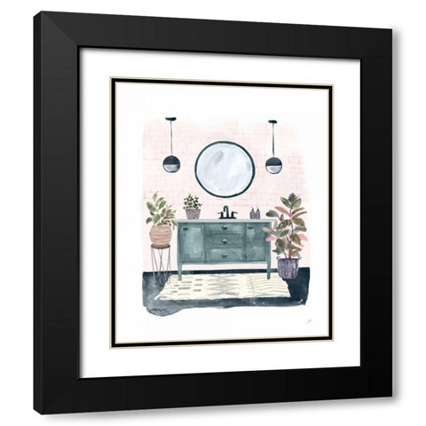 Lulus Powder Room Black Modern Wood Framed Art Print with Double Matting by Panganiban, Karyn