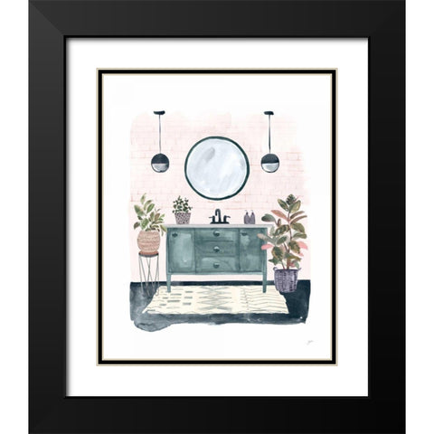Lulus Powder Room Black Modern Wood Framed Art Print with Double Matting by Panganiban, Karyn