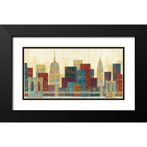 Majestic City Black Modern Wood Framed Art Print with Double Matting by Mullan, Michael